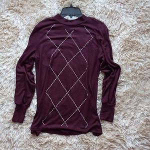 Maroon bling top